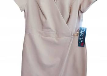 Sukienka nakładana - z klamrą, elegancka i modna, roz 46 biust