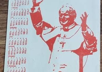 Kalendarz plakat  papieża Jana Pawła II 1983