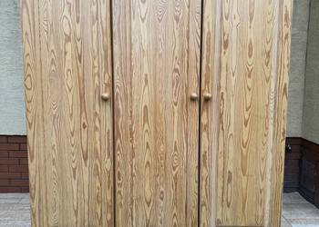 Szafa 3 drzwiowa sosnowa drewniana z szufladami bieliźniarka garderoba