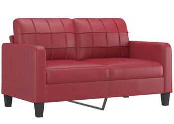 2-osobowa sofa winna czerwień 140 cm sztuczna skóra WM-359120