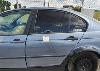 DRZWI LEWE TYŁ BMW E46 STAHLBLAU METALLIC (372)