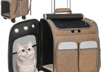 Torba transportowa OUUTMEE wielokolorowa tkaninowa uniwersalna dla psa kota