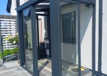 Zadaszenie tarasu, zabudowa balkonu, balustrady SZKŁO, ALUMINIUM, POLI