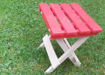 Taboret turystyczny,pamiątka PRL,retro, vinted, składany, plastikowy.