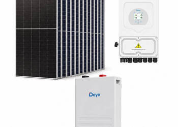 Zestaw fotowoltaiczny hybrydowy 7 kWp - falownik DEYE SG05LP1 6
