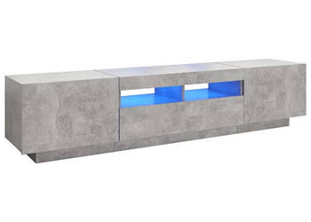 Szafka TV z oświetleniem LED szarość betonu 180x35x40 cm WM-3081901