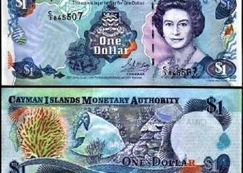 KAJMANY 2001-1 DOLAR  P26b C3 UNC! GRATIS WYSYŁKA!