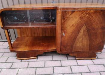 Komoda ART-DECO RTV Niska 120 Orzech Zgrabna Stara Antyk Po Renowacji .