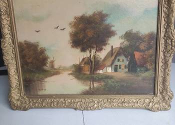 Stary bogato zdobiony obraz