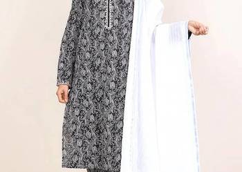 Chusta dupatta indyjska szal oversize biała bawełna turban pareo hijab