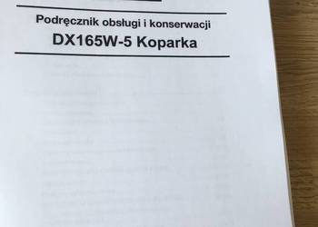 dtr instrukcja obsługi koparka doosan DX165W-5 i inne