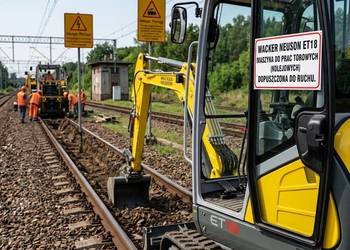 Minikoparka – wynajem do robót torowych i teletechnicznych (linie kolejowe