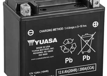 Akumulator 12,6Ah 200A motocyklowy YUASA YTX14-BS AGM