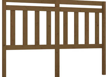 Wezgłowie łóżka brązowe 146x4x100 cm lite drewno sosnowe WM-814097