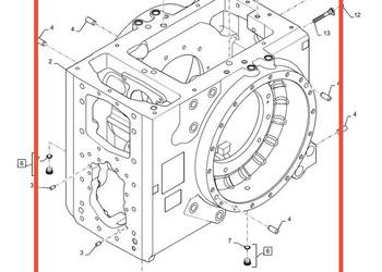 Obudowa tylnego mostu Case 235, 250, 260, 280, 290, 310, 315