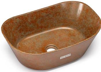 Umywalka 50 cm LIBRA BASIC – SMOKED METAL miedziany i zielon