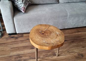 stolik kawowy plaster pnia lite drewno wys.40cm