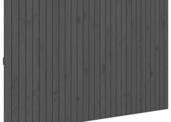 Wezgłowie łóżka szare 185x3x110 cm lite drewno sosnowe WM-824965