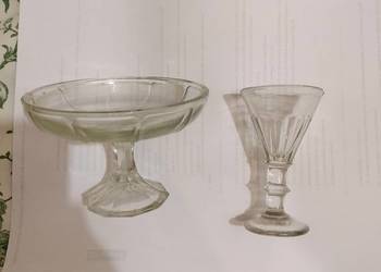 Stary kieliszek karczmiak i mini paterka zestaw Stary kieliszek karczmiak i mini paterka zestaw