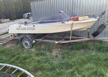 Łódź Wędkarska + Przyczepa podłodziowa+Silnik Johnson 15Km