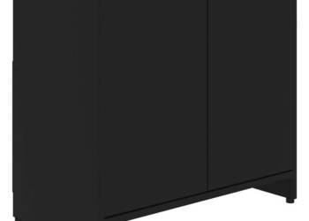 Szafka łazienkowa czarna 60x33x61 cm materiał drewnopochodny WM-802643