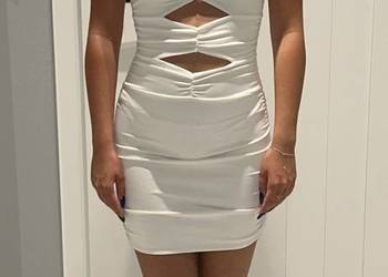 Shein śliczna biała obcisła sukienka 34 XS