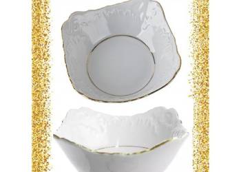 rococo salaterka półmisek miska miseczka  porcelanowa złocona  Chodzież Ćmi