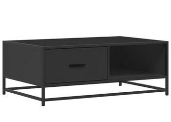 Stolik kawowy czarny 90x57x35 cm materiał drewnopochodny WM-848754