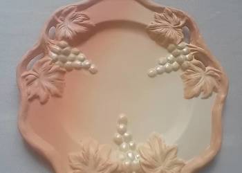 Paterka z wzorem winogron. Terakota, Europa zachodnia, II połowa XX w.