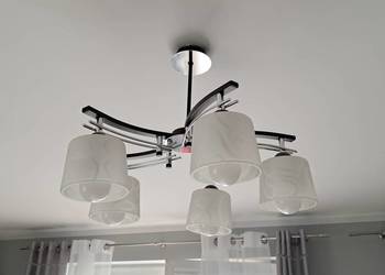 Oświetlenie komplet- żyrandol, lampa wisząca, 3 kinkiety