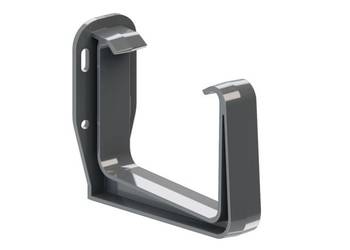 Krop uchwyt rynny doczołowy kwadratowy PVC 135 mm czarny RAL 9005