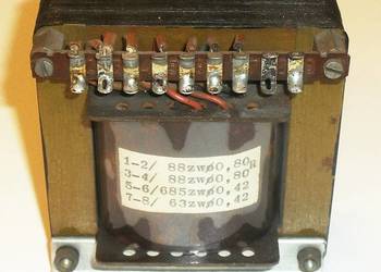 Transformator U1: 140 V; U2: 2x16.6 V, 11.8 V; 60 VA; 50 Hz