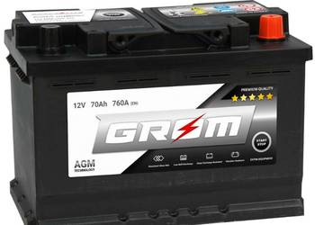Akumulator 70Ah 760A Grom AGM start&stop P+