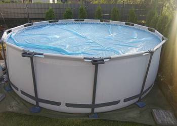 Basen bestway steel max pro o śr. 366cm i 100cm gł z pompa, i drabinką