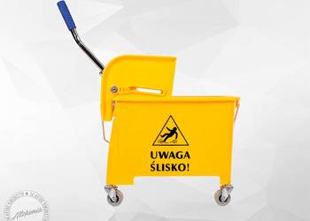 WÓZEK JEDNOWIADERKOWY Z WYCISKARKĄ I PRZEGRODĄ 20L