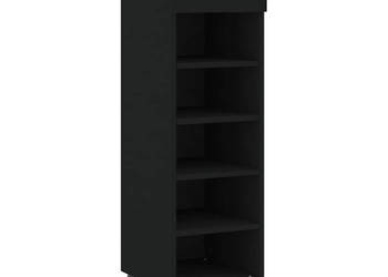Szafka na buty czarna 30x35x105 cm materiał drewnopochodny WM-829693