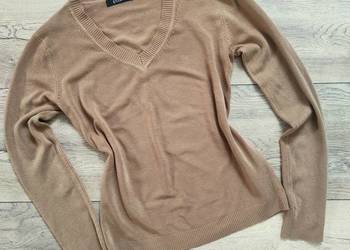 Brązowy wełniany sweter jumper Vintage y2k Wełna 40 42