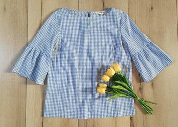 Bawełniana bluzka z falbanami przy rękawach HAMPTON REPUBLIC