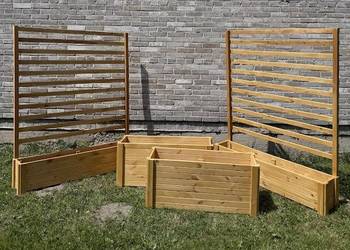 Gotowy zestaw donic na taras i ogród | pergola złoty dąb