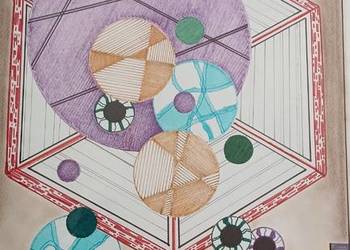 ABSTRAKCJA GERDA PAP MALARKA NIEMIECKA CIENKA BIALA TEKTURA