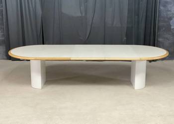 Duży drewnany stół rozkładany, 3m, masywny, biały