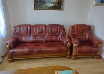 komplet skórzany