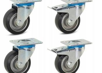 Koła 4szt Zestaw z Hamulcem 100mm Nośność 880kg Aluminium