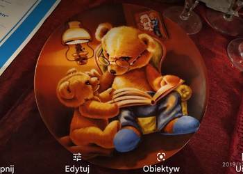 Talerz kolekcjonerski Miś Teddy porcelana Bareuther Niemcy Talerz kolekcjonerski Miś Teddy porcelana Bareuther Niemcy