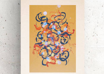 dekoracja na ścianę, boho grafika do domu, abstrakcja 30x40