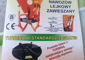 Lejek do nawozów z turbiną i nowym przekaźnikiem