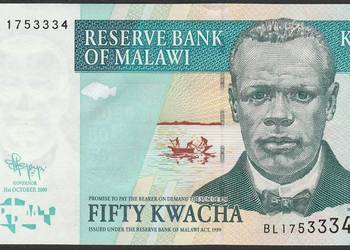 Malawi 50 kwacha 2009 - stan bankowy UNC