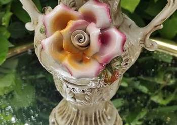CAPODIMONTE *wazon*amfora*róża