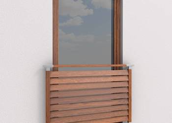 F Balustrada francuska balkon barierka dekor drewna okienna