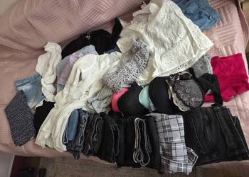 Mega paczka ubrań odzieży używanej ponad 10 kg, 70 pozycji